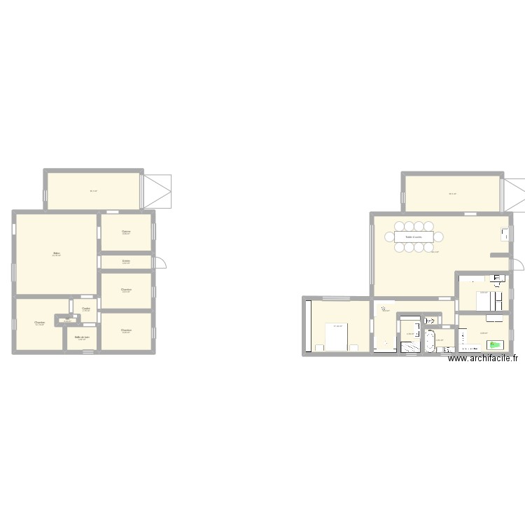 Base Maison. Plan de 19 pièces et 229 m2