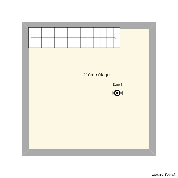 Cofisk 2ème étage. Plan de 1 pièce et 23 m2