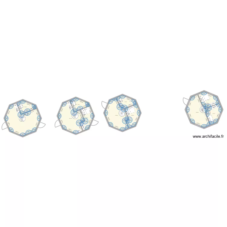 dou. Plan de 12  et 165 m²