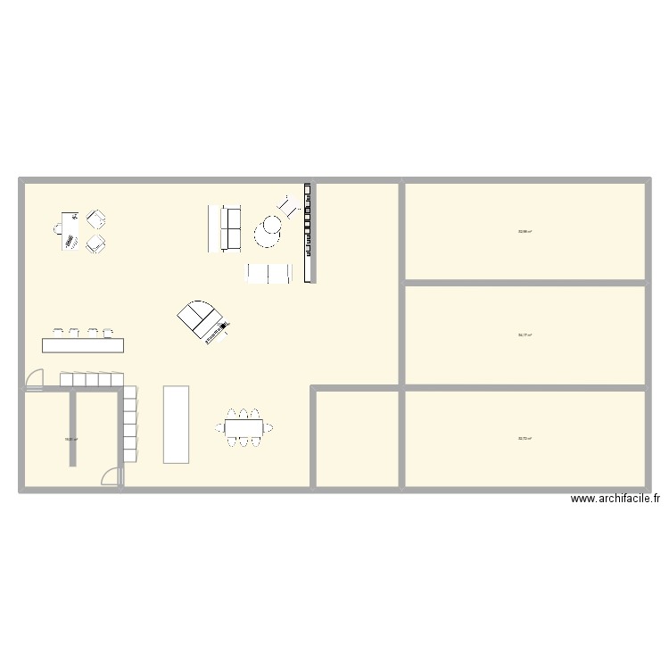LOFT. Plan de 5 pièces et 411 m2
