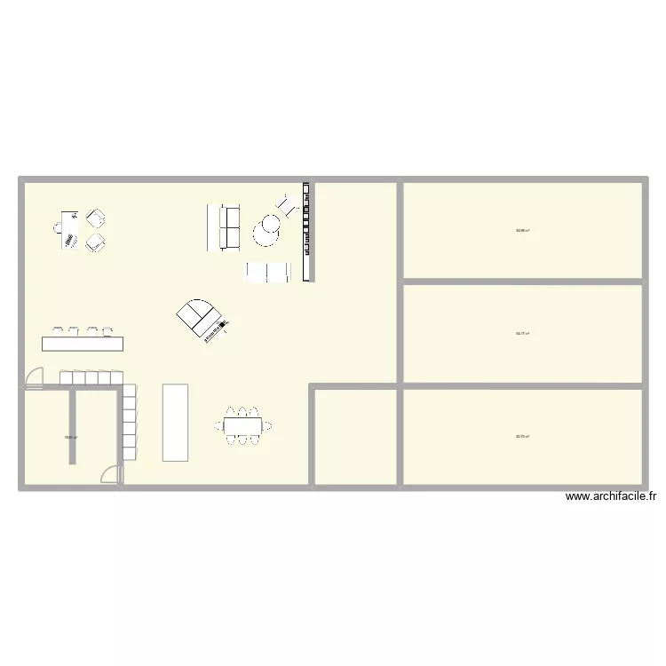 LOFT. Plan de 5  et 411 m²