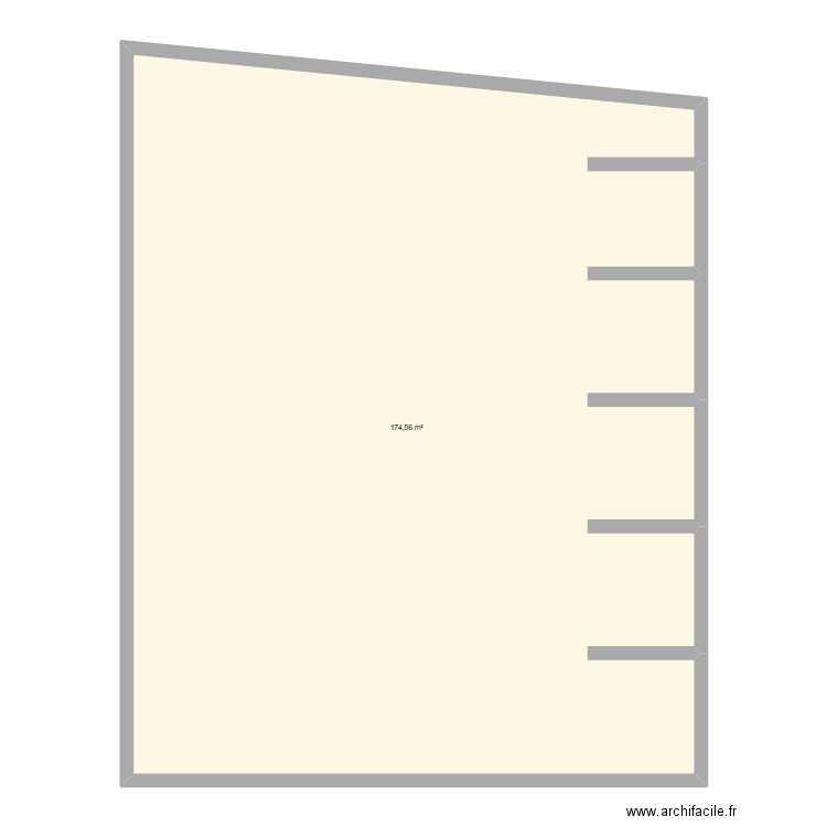viarmes. Plan de 1 pièce et 175 m2