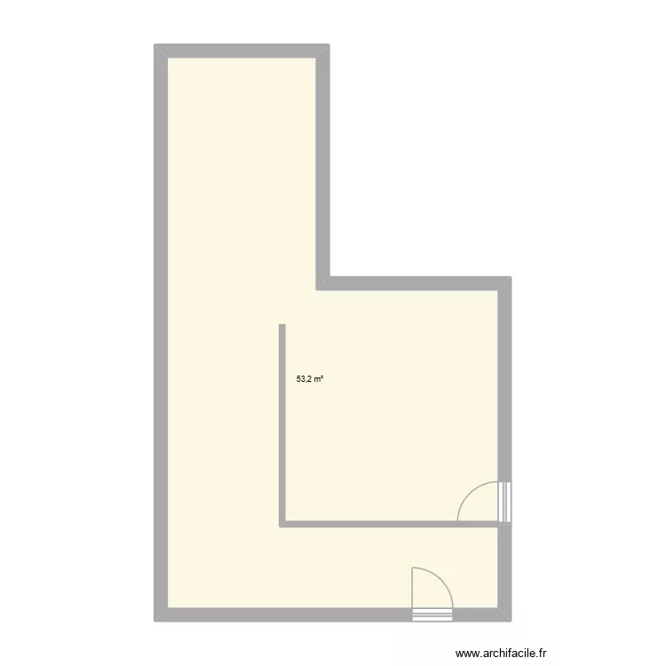 Plan de la lingerie. Plan de 1 et 53 m² Plan de la lingerie. Plan de 1 et 53 m²