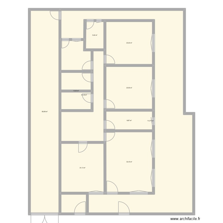 projet maison 400 m2. Plan de 10 pièces et 341 m2