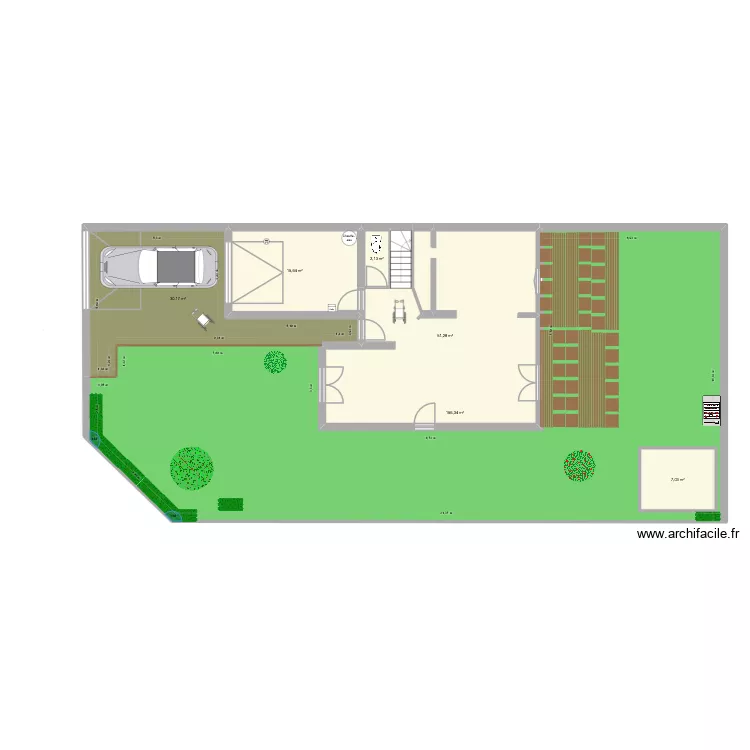 maison base 1. Plan de 6 Pièces et 270 m²