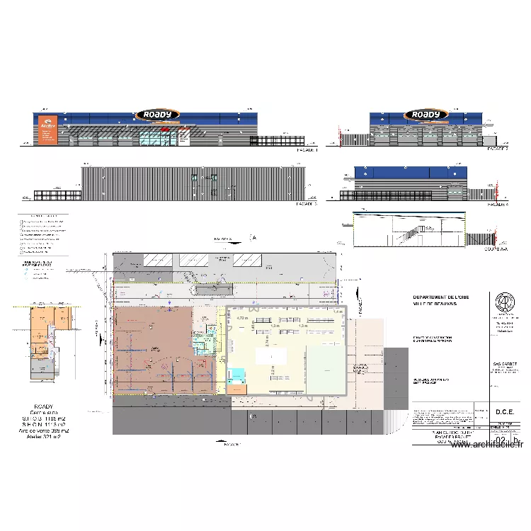 Beauvais V4. Plan de 1  et 422 m²