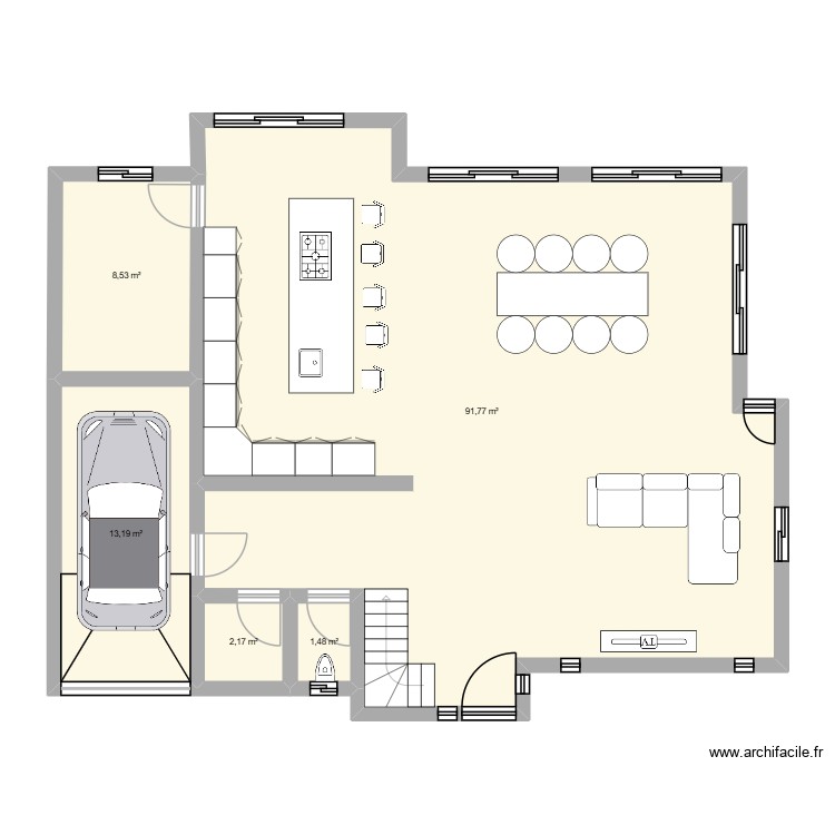 batire. Plan de 0 pièce et 0 m2