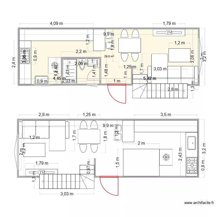 MY HOUSE samar. Plan de 1  et 30 m²