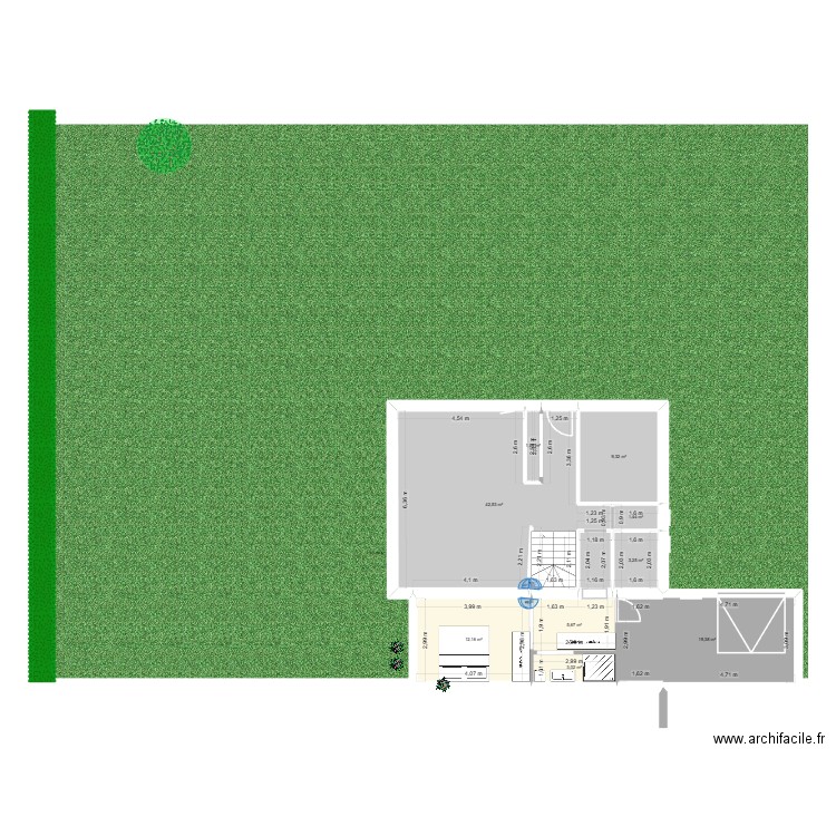 Plan agrandissement Ahetze. Plan de 9 pièces et 98 m2