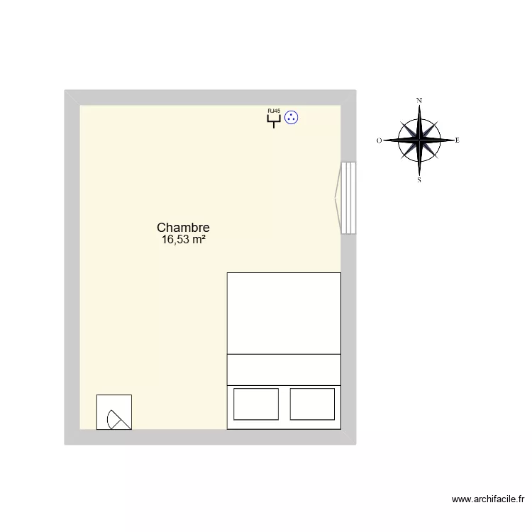 rest. Plan de 1  et 17 m²