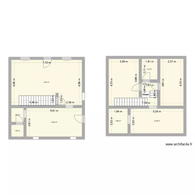 Maison. Plan de 8 et 104 m² Maison. Plan de 8 et 104 m²