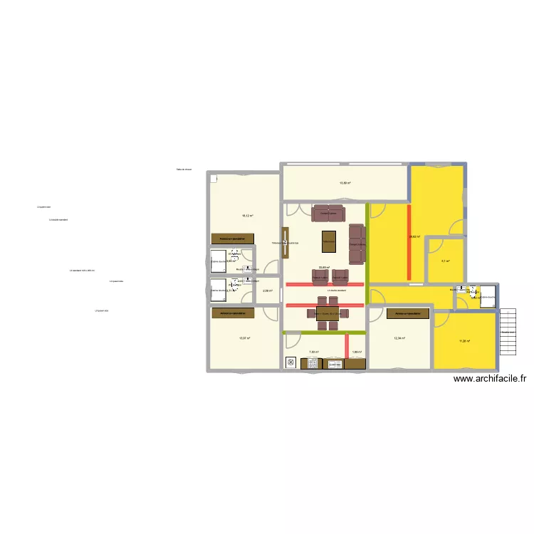 Plan Badengang. Plan de 27  et 319 m²