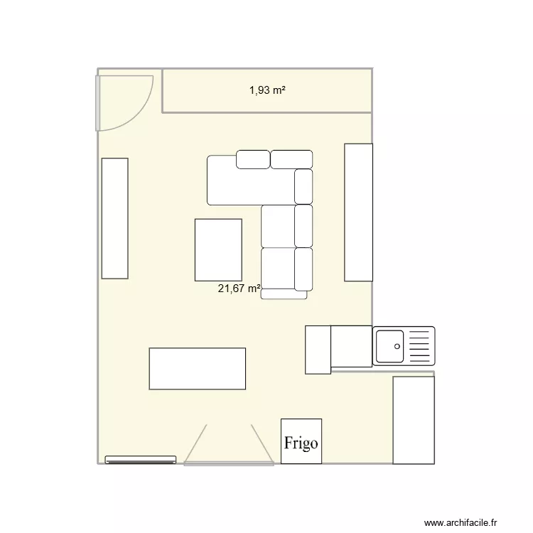 NEW SALON. Plan de 2 et 24 m² NEW SALON. Plan de 2 et 24 m²