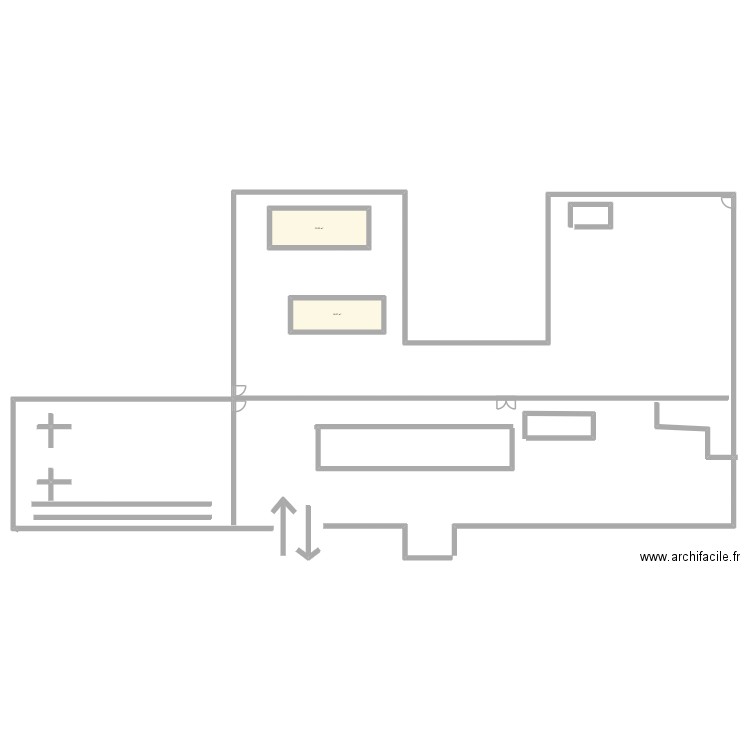 plan de labo. Plan de 2 pièces et 36 m2