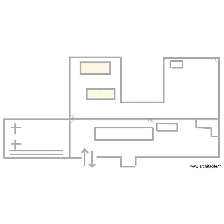 plan de labo. Plan de 2 pièces et 36 m²