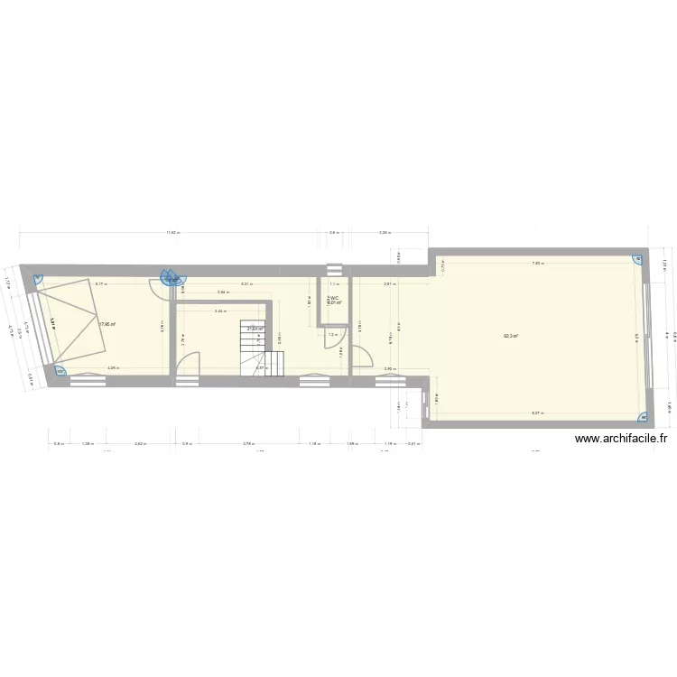 rdc maresches. Plan de 4 Pièces et 104 m²