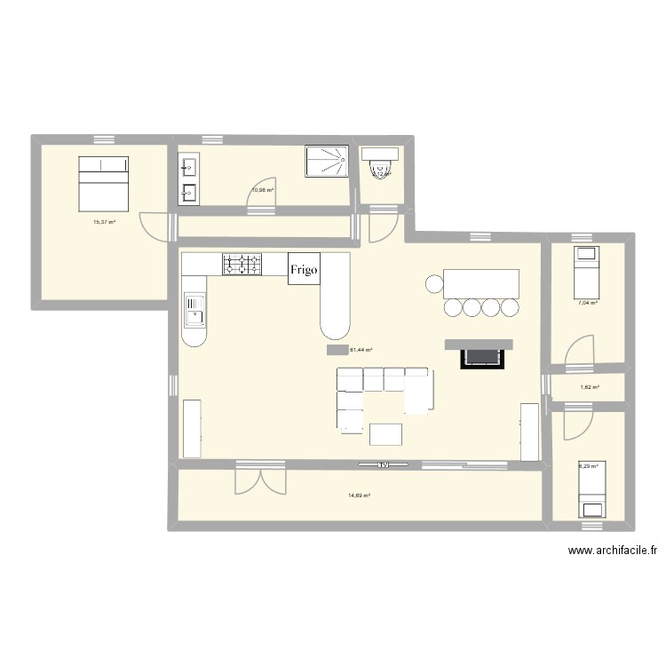 PLAN2. Plan de 8 pièces et 120 m2