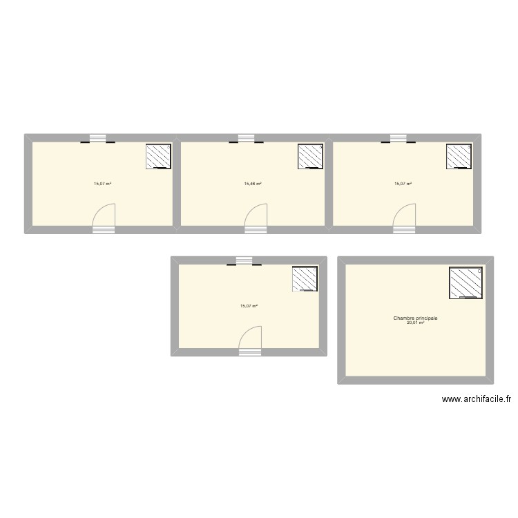 ROCHELLE. Plan de 5 pièces et 81 m2