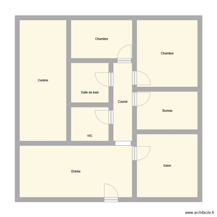 Appartement Nicolas Forquet. Plan de 9 pièces et 97 m2