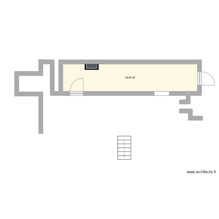 cave Lambermont 133. Plan de 1 pièce et 13 m2