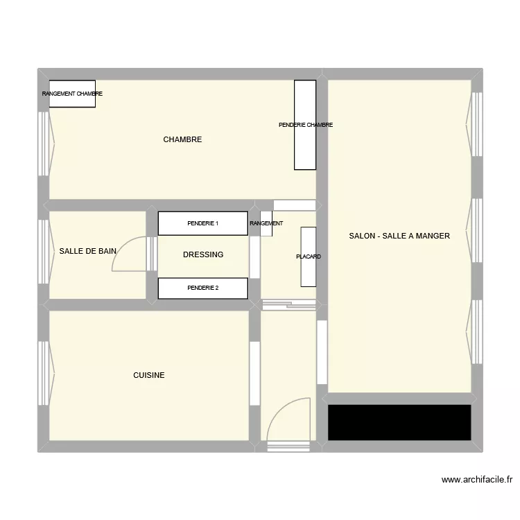 Appt SCARLINI. Plan de 8  et 74 m²