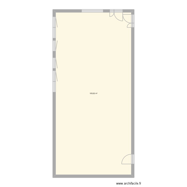 S114ElsaEmy. Plan de 1 pièce et 105 m2