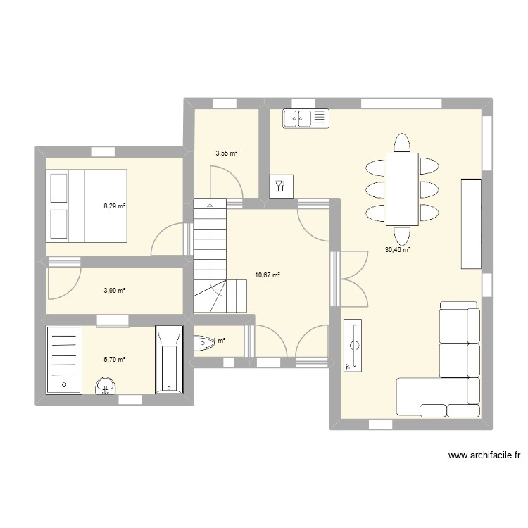 maison 1. Plan de 0 pièce et 0 m2