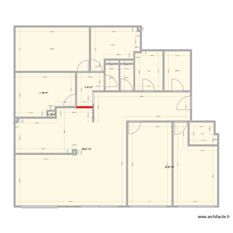 Eolienne apr&egrave;s travaux. Plan de 0 pièce et 0 m2