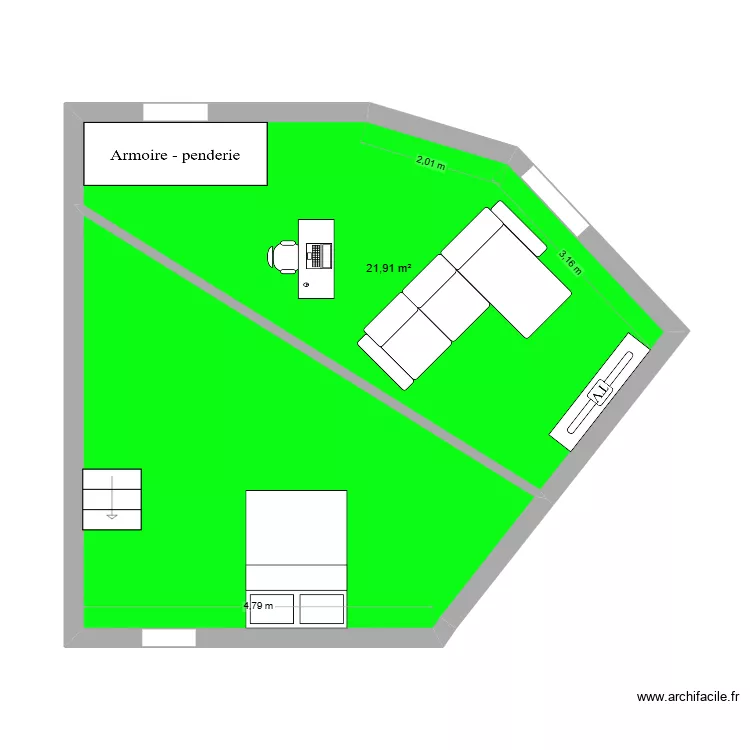 2e Maison Roubaix aménagé couche 2 couleur. Plan de 2 et 44 m² 2e Maison Roubaix aménagé couche 2 couleur. Plan de 2 et 44 m²