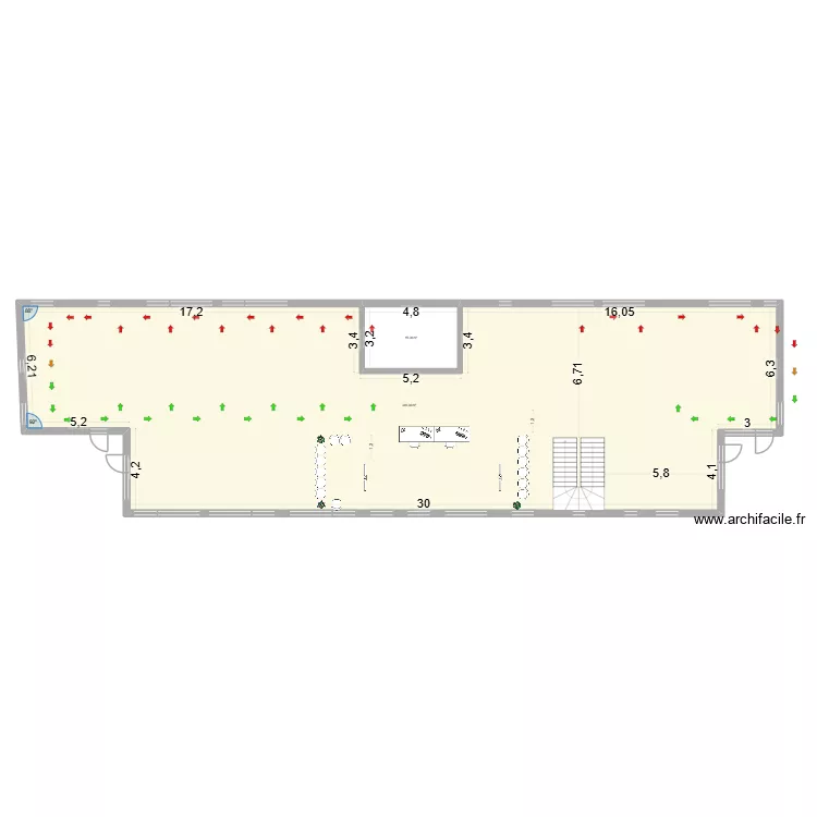 plan Amberieux en Bugey Niveau 3. Plan de 2  et 362 m²