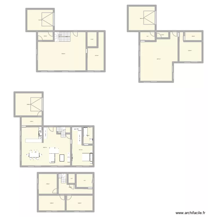maison. Plan de 24  et 349 m²