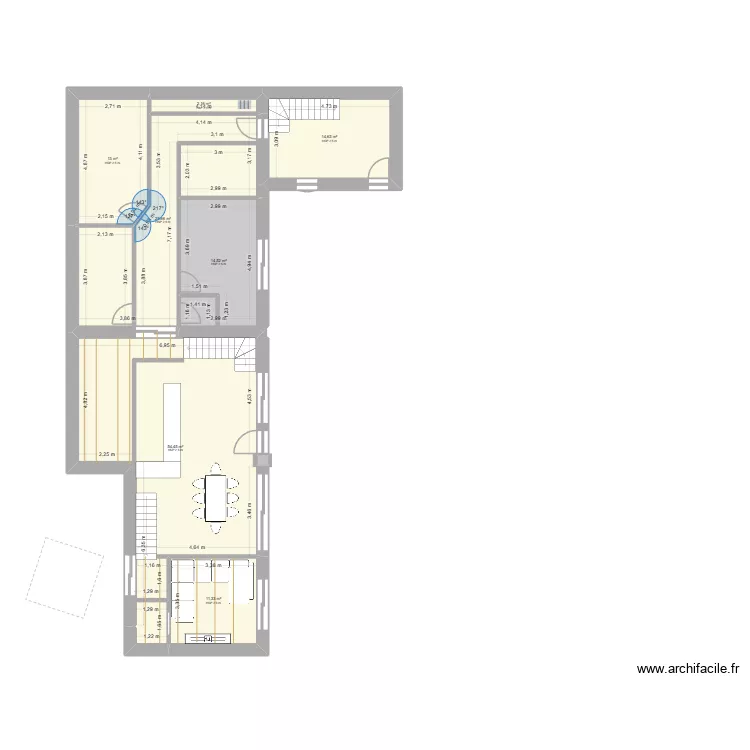 corps de ferme Cormes MODIFIE. Plan de 7  et 139 m²