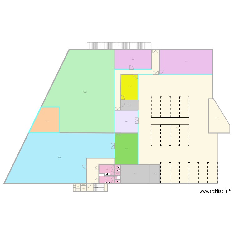 Plan Saint-Denis - Etage 2. Plan de 29 pièces et 1410 m2