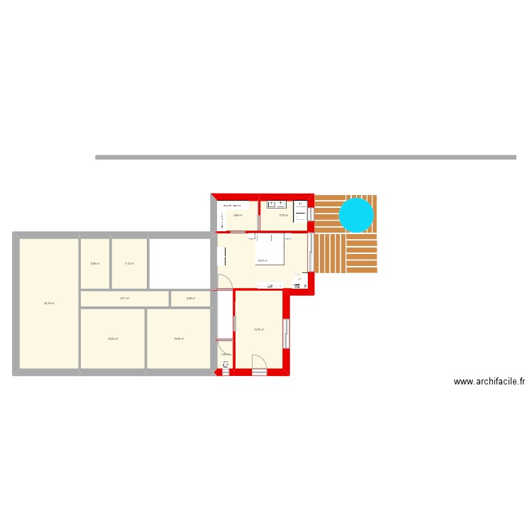chambre parental. Plan de 0 pièce et 0 m2