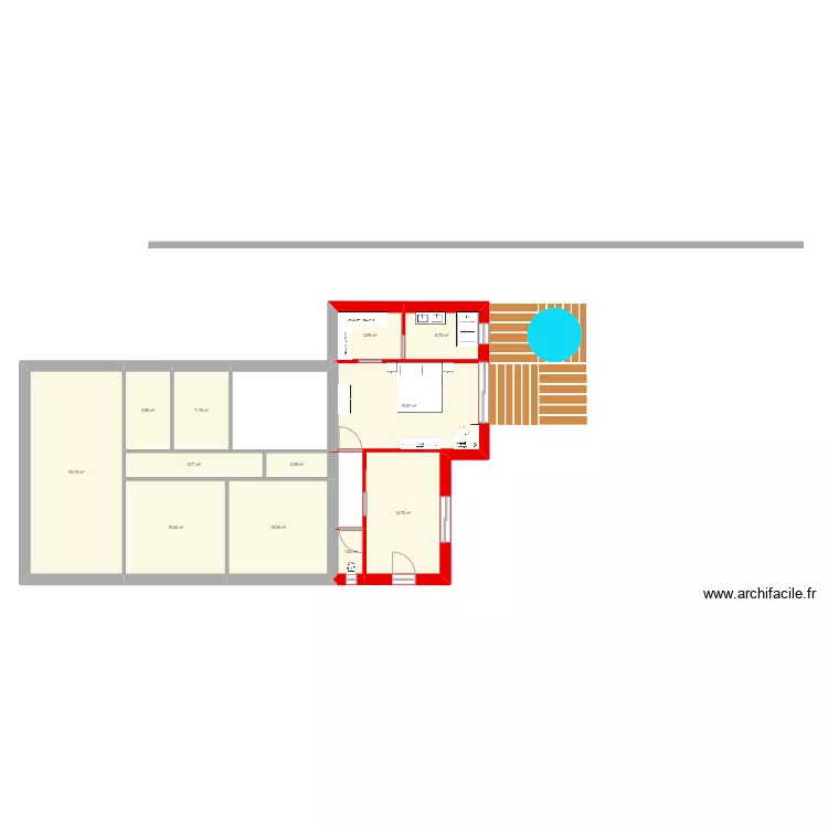 chambre parental. Plan de 