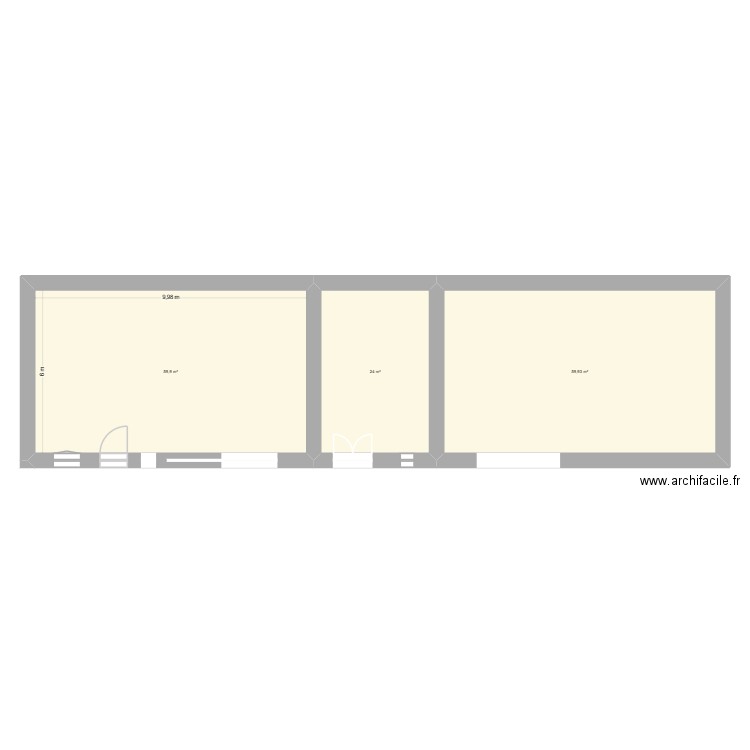 17 MOISSEAU. Plan de 3 pièces et 144 m2