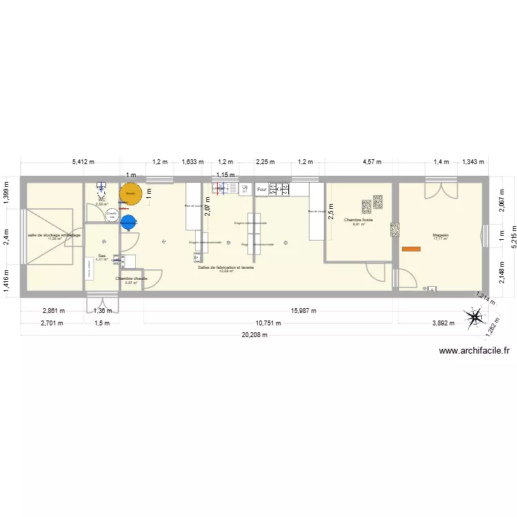 Gaec des m&eacute;sanges 3. Plan de 7 Pièces et 90 m²