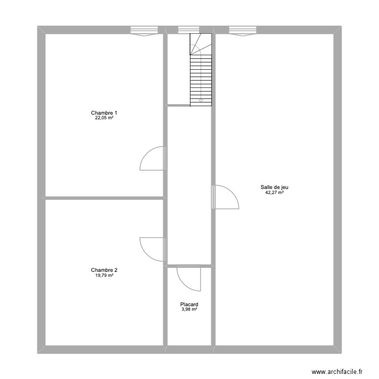 Toto R+1 EDL. Plan de 5 pièces et 100 m2