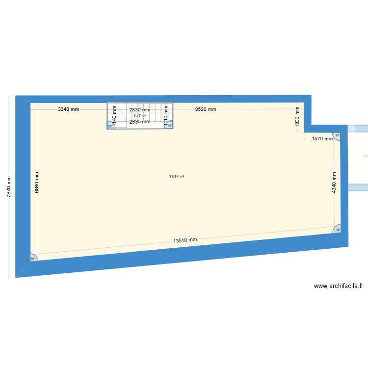plan lot A rdc. Plan de 5 pièces et 173 m2