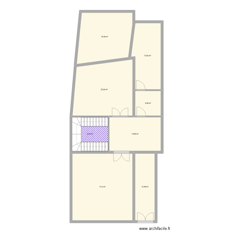CAPDEVILLE EDL RDC. Plan de 8 pièces et 127 m2