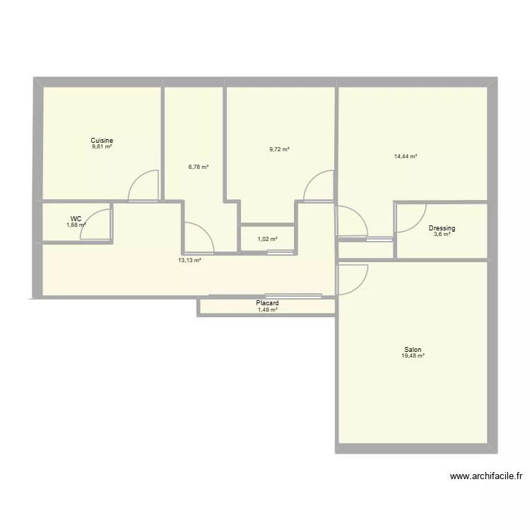 Appart GP. Plan de 10 et 81 m² Appart GP. Plan de 10 et 81 m²