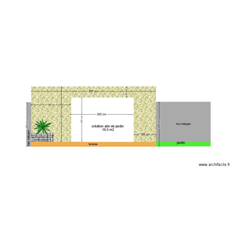 plan de coupe: face. Plan de 0 pièce et 0 m2