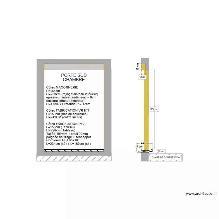 AAA - COUPE PF CHAMBRE SUD. Plan de AAA - COUPE PF CHAMBRE SUD. Plan de