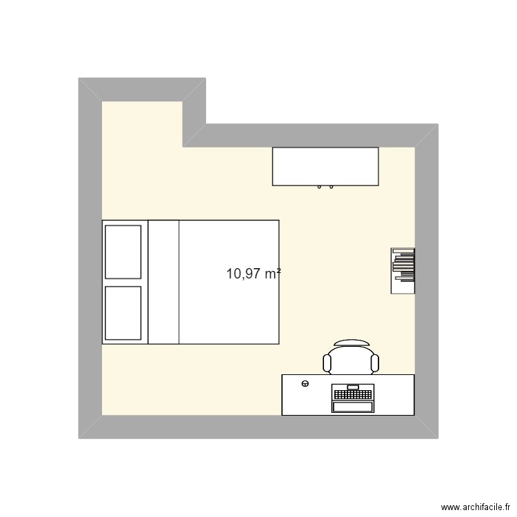 chambre. Plan de 0 pièce et 0 m2