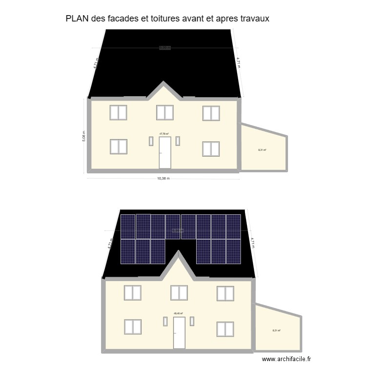 BLANQUET Xavier et DIOT Virginie. Plan de 4 pièces et 113 m2