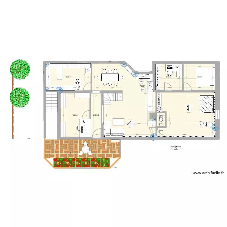 Projet au 26/06/26. Plan de 21  et 191 m²