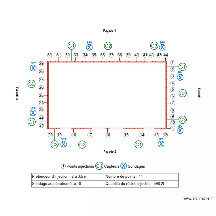 LE HELLO. Plan de 1  et 34 m²