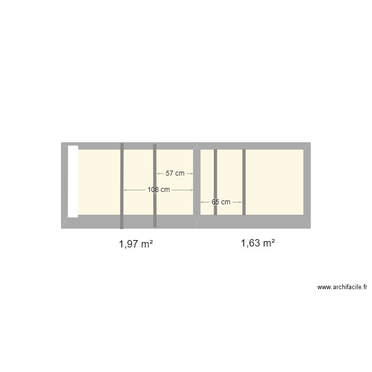 douches solives. Plan de 0 pièce et 0 m2