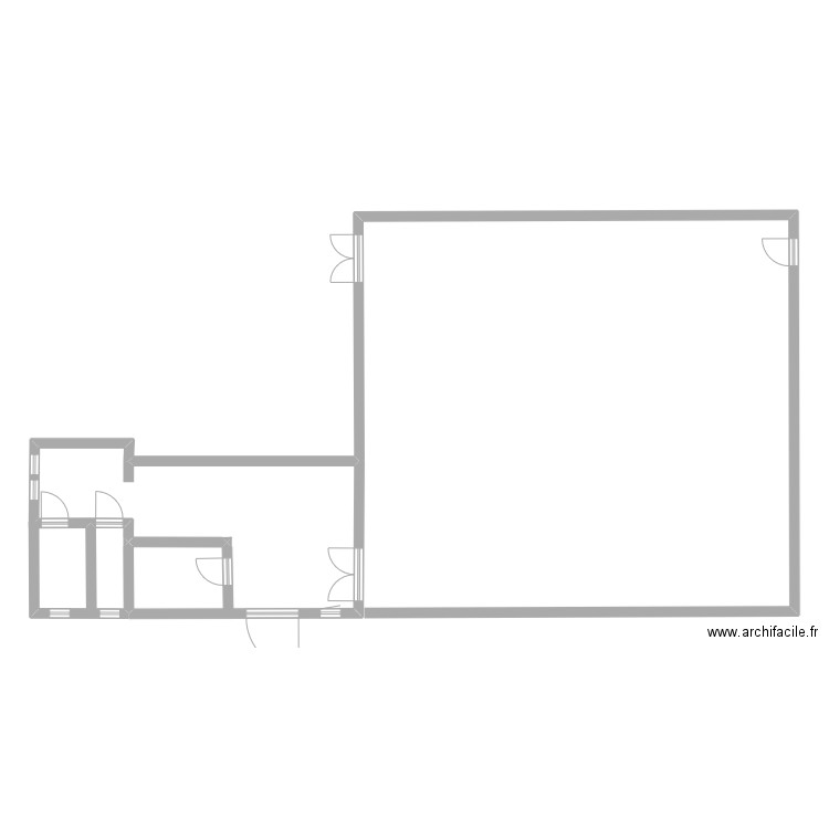 mosquée. Plan de 1 pièce et 32 m2