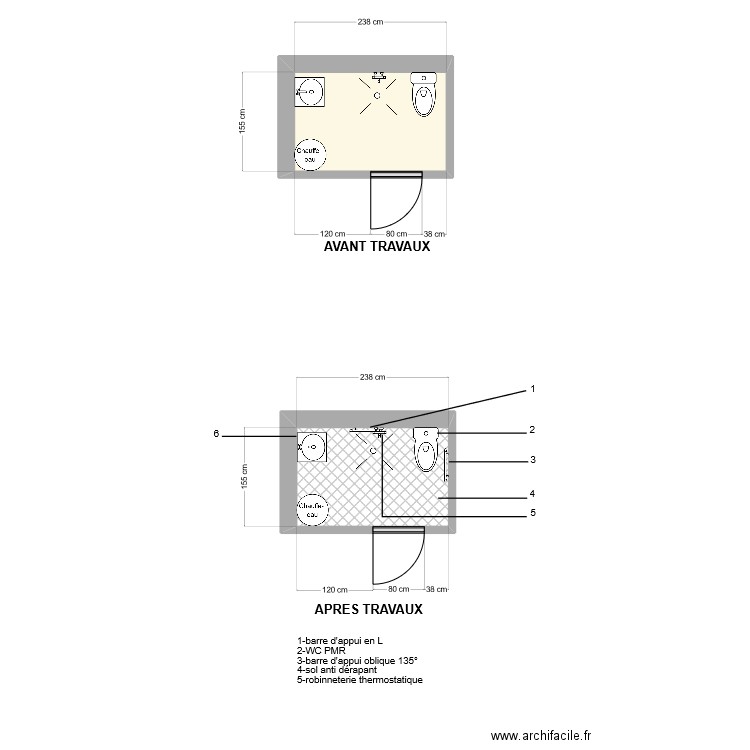 coulet. Plan de 2 pièces et 7 m2